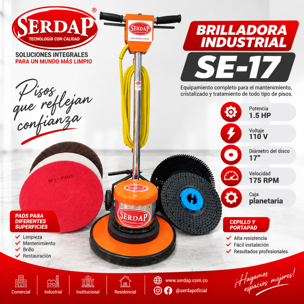 brilladora se 17 con accesorios